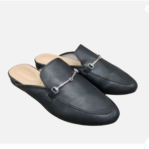 Rachel Zoe Alani Mules Womens Black Faux Leather Slip On Pointed Toe